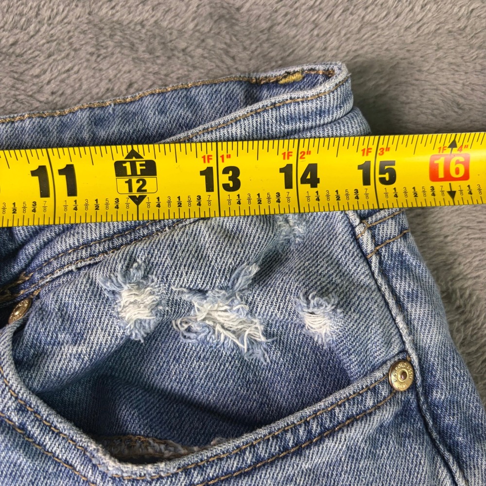U.S. Polo Assn. Jeans Women's 8 Regular Blue Light Wash Distressed Denim Ripped - Picture 9 of 12